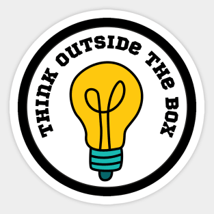 Think Out Side The BOX Sticker